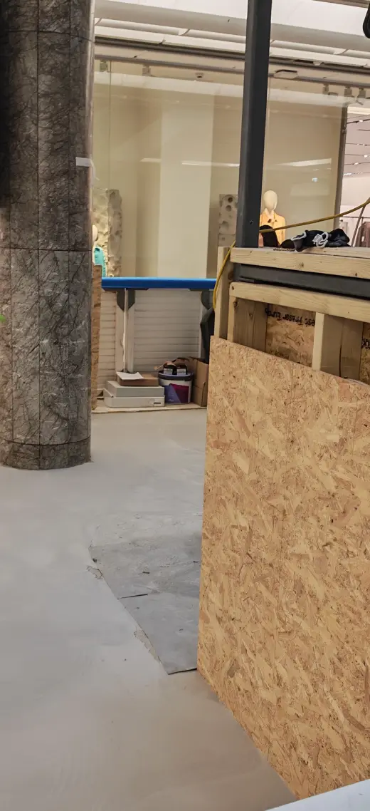 Wall lining and bespoke joinery panels prepared for installation